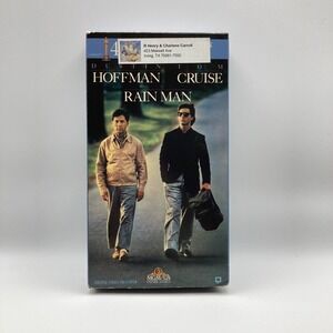 Vintage VHS Cassette Tape 1988 Rain Man Dustin Hoffman Tom Cruise Valeria Golino